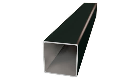A square black steel post